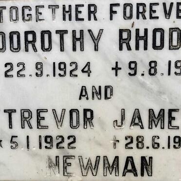 NEWMAN Trevor James 1922-1994 & Dorothy Rhoda 1924-1985