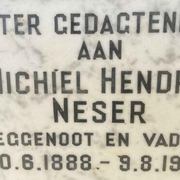 NESER Michiel Hendrik 1888-1963