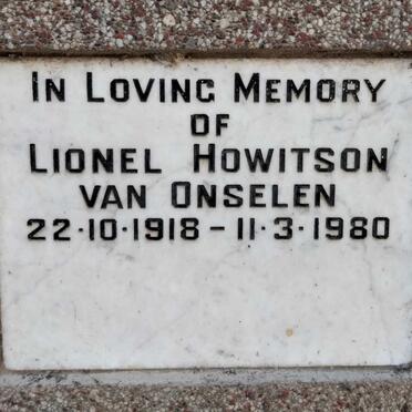 ONSELEN Lionel Howitson, van 1918-1980