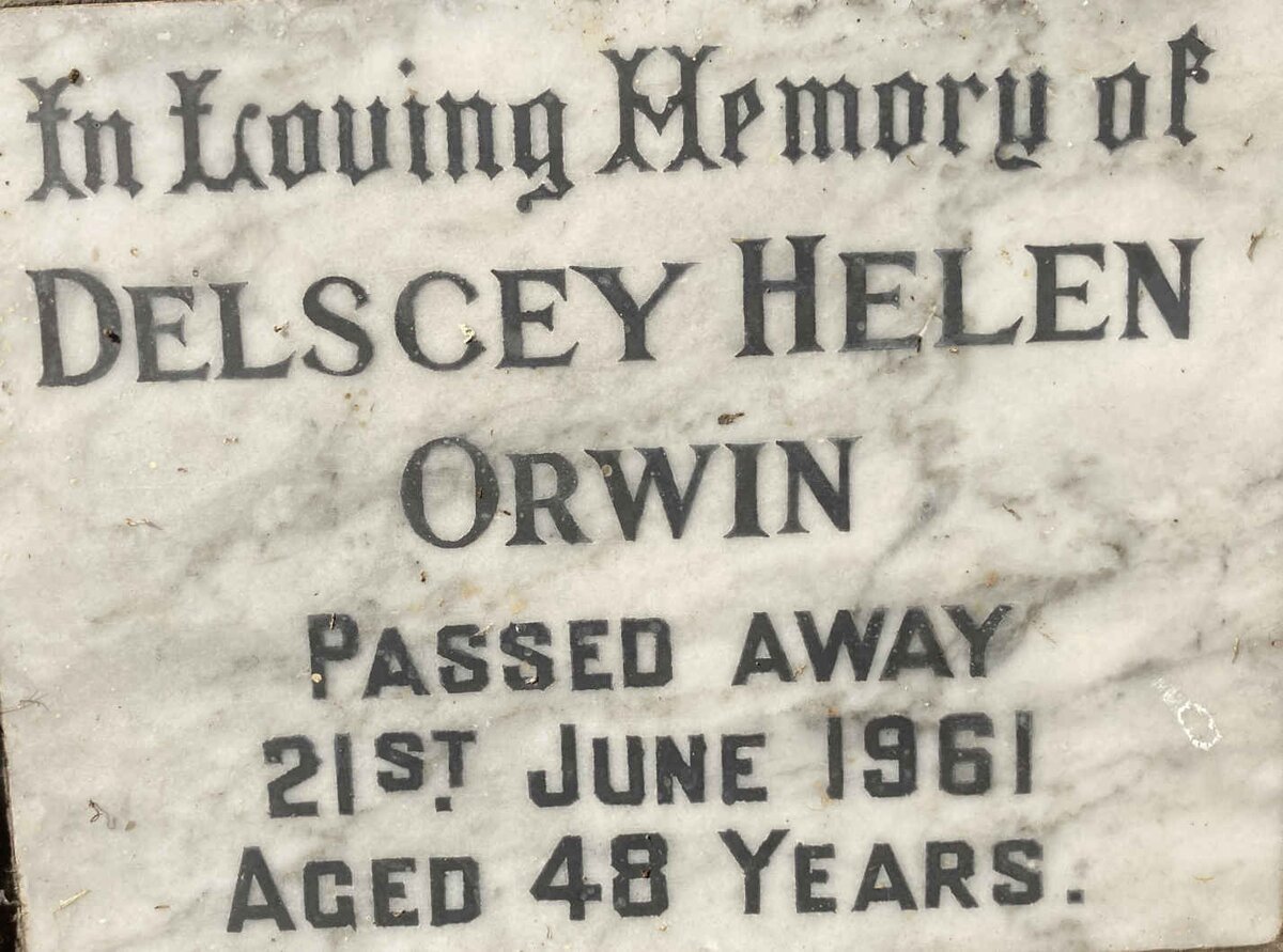 ORWIN Delscey Helen -1961