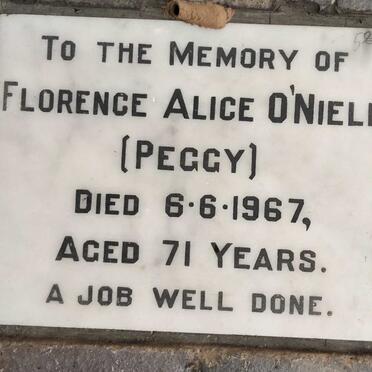 O'NIELL Florence Alice -1967