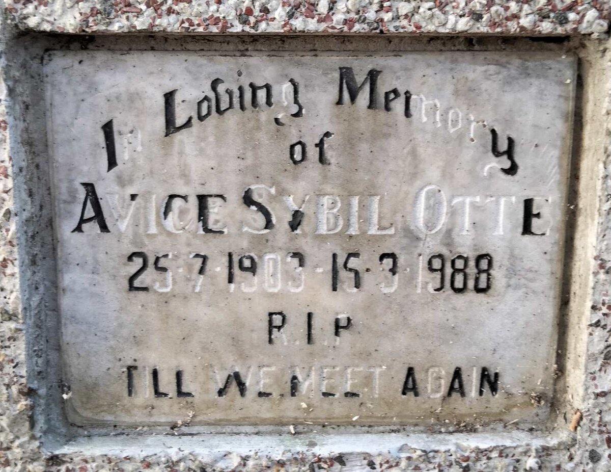 OTTE Avice Sybil 1903-1988