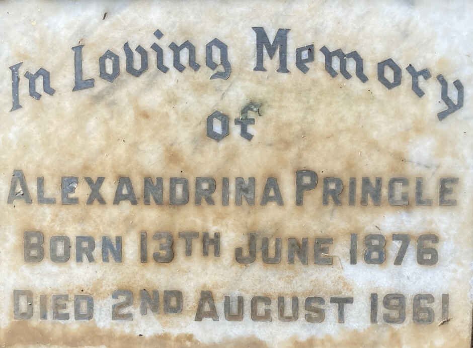 PRINGLE Alexandrina 1876-1961