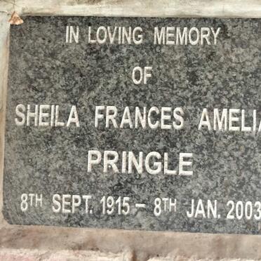 PRINGLE Sheila Frances Amelia 1915-2003