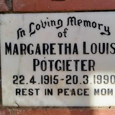 POTGIETER Margaretha Louisa 1915-1990