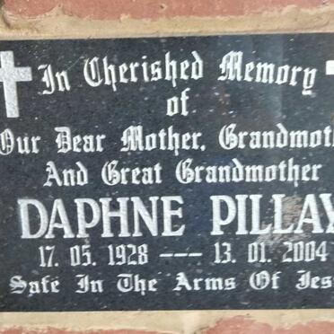 PILLAY Daphne 1928-2004