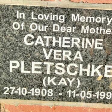 PLETSCHKE Catherine Vera 1908-1999