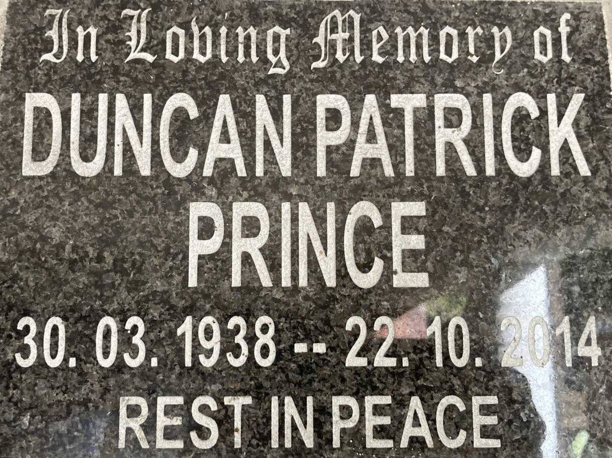 PRINCE Duncan Patrick 1938-2014