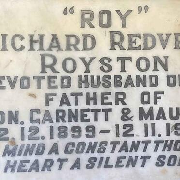 ROYSTON Richard Redvers 1899-1970 