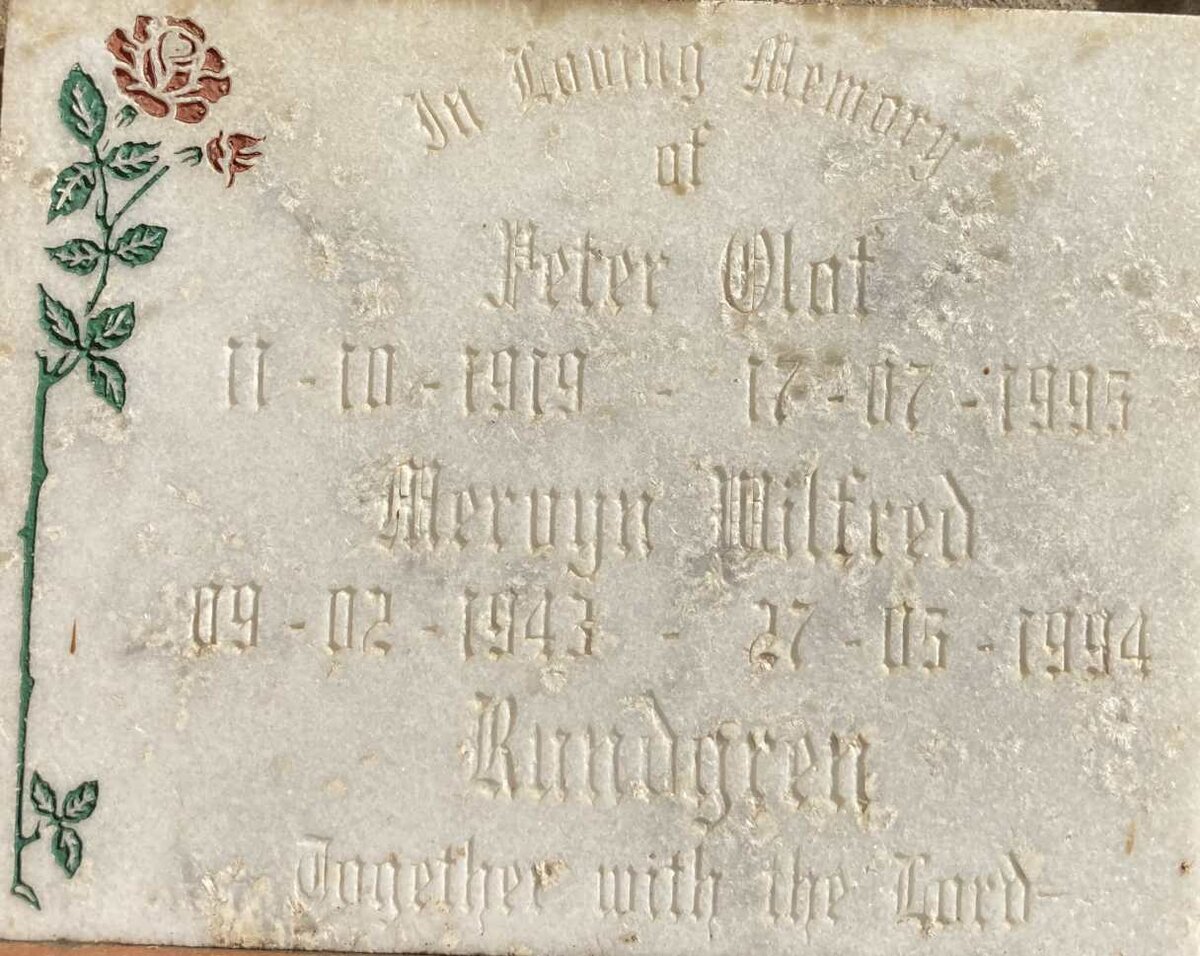 RUNDGREN Peter Olaf 1919-1995 & Mervyn Milfred 1943-1994