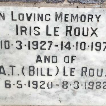 ROUX A.T., le 1920-1982 & Iris 1927-1974