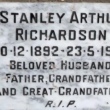 RICHARDSON Stanley Arthur 1892-1984