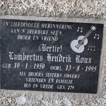 ROUX Lambertus Hendrik 1950-1995