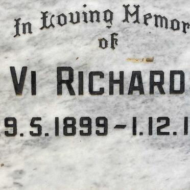 RICHARDS Vi 1899-1981