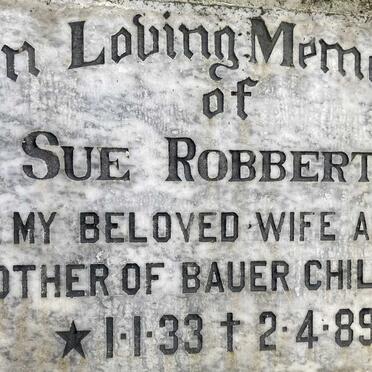 ROBBERTS Sue 1933-1989