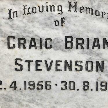 STEVENSON Craig Brian 1956-1982