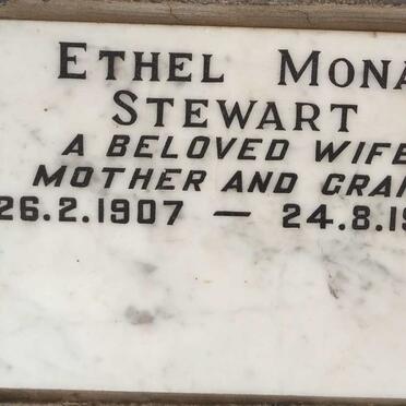 STEWART Ethel Mona 1907-1968