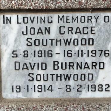 SOUTHWOOD David Burnard 1914-1982 & Joan Grace 1916-1976