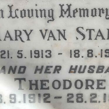 STADEN Theodore, van 1912-1972 & Mary 1913-1961