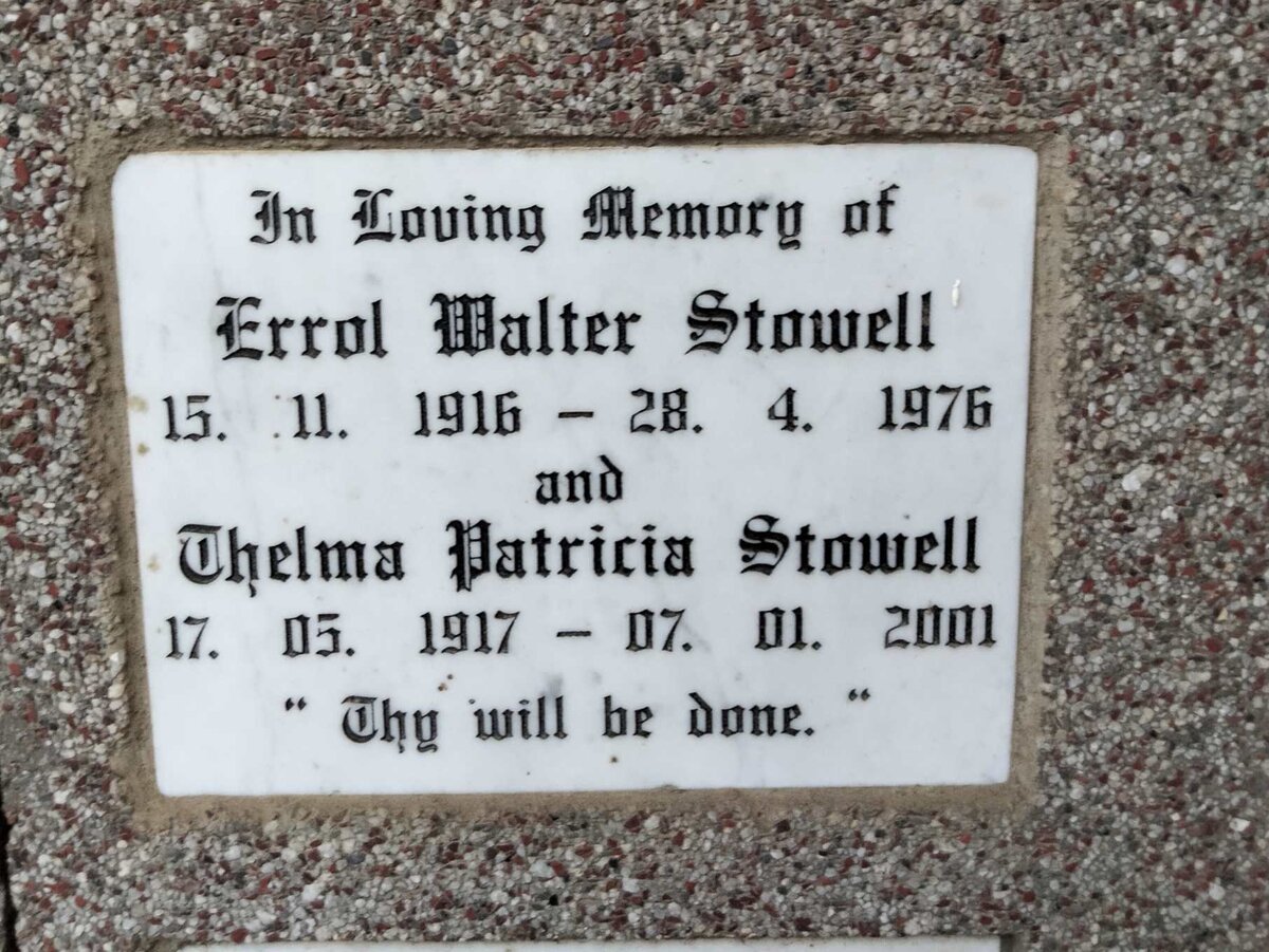 STOWELL Errol Walter 1916-1976 & Thelma Patricia 1917-2001