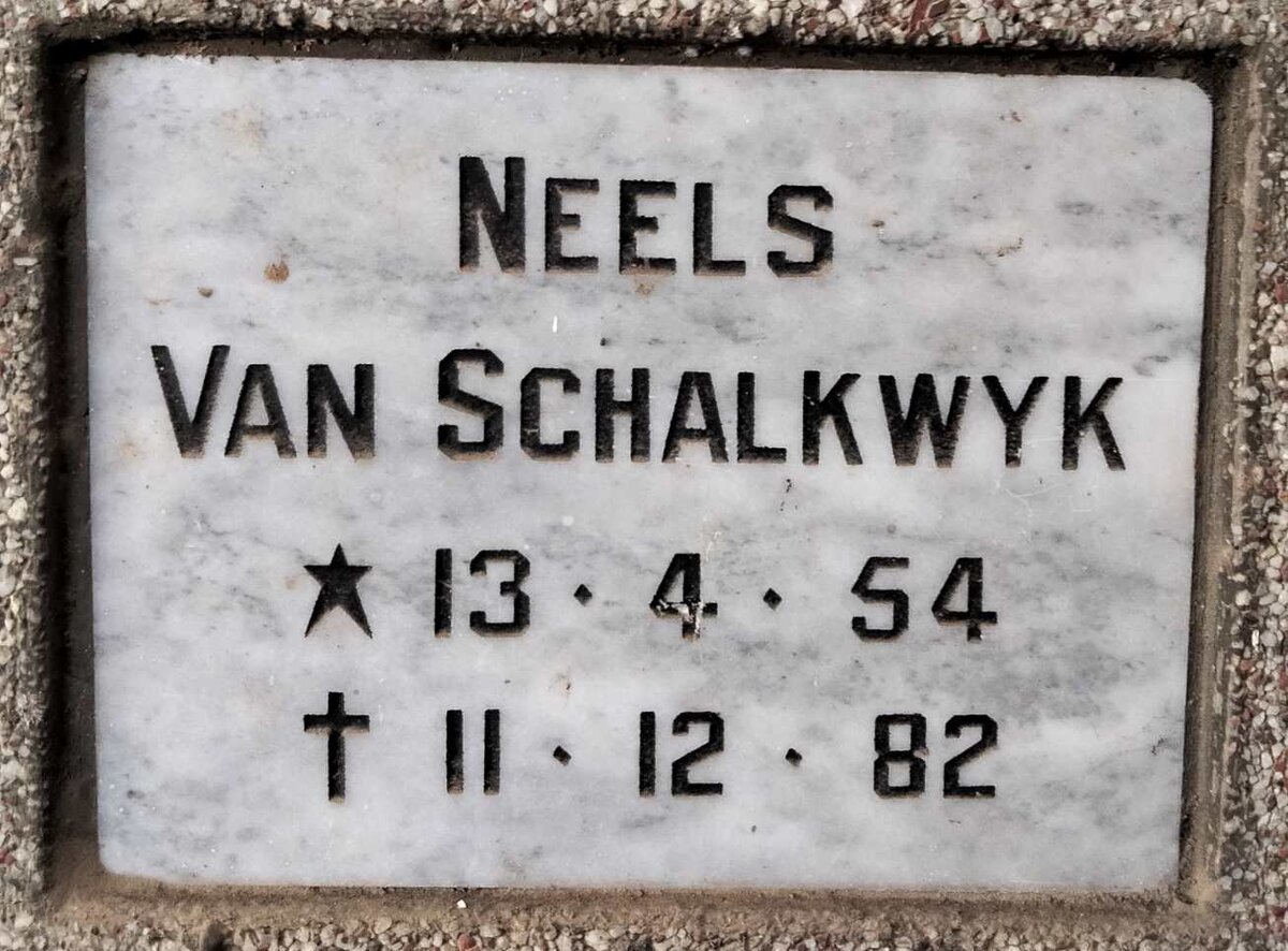 SCHALKWYK Neels, van 1954-1982