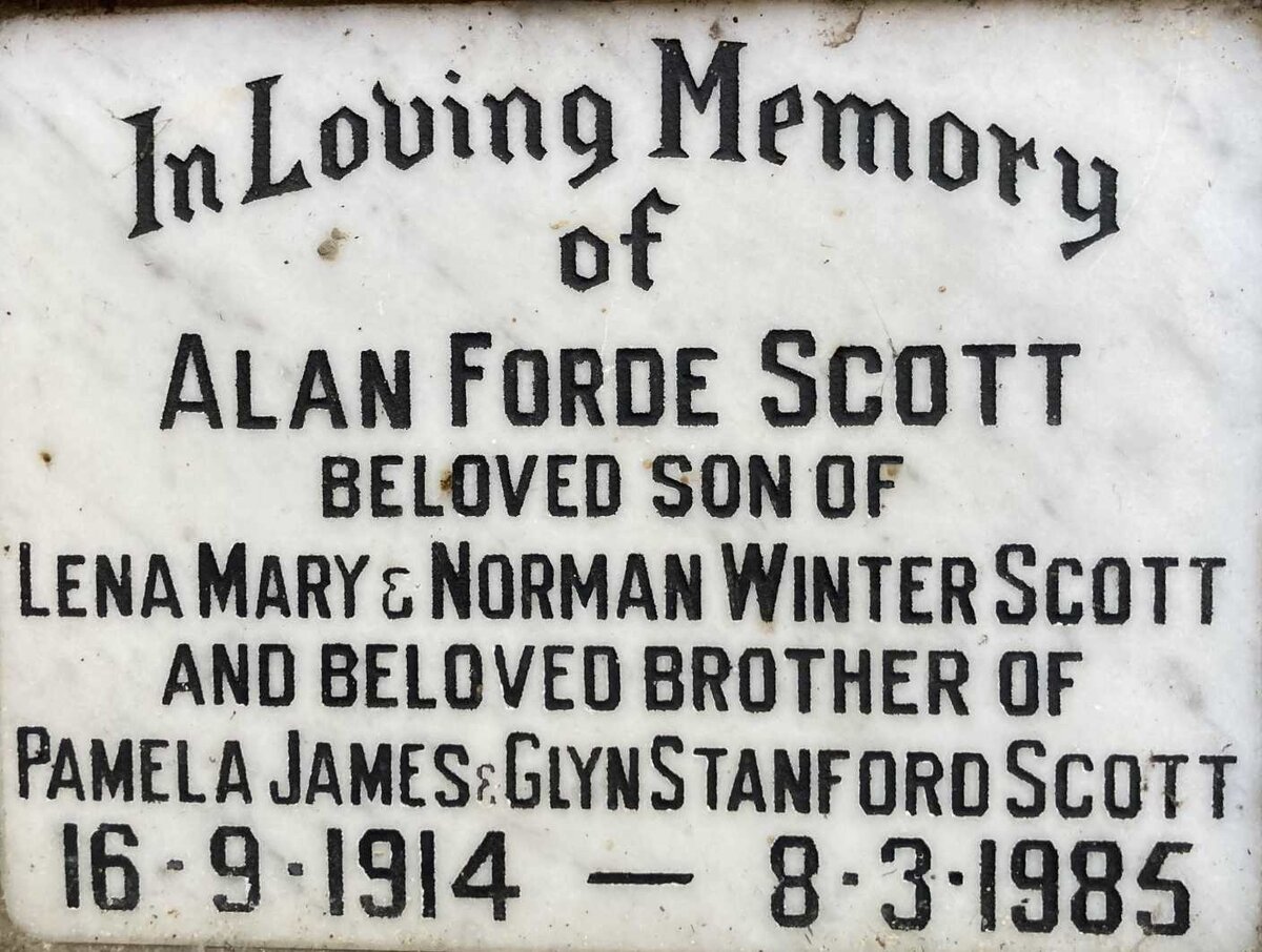 SCOTT Alan Forde 1914-1985