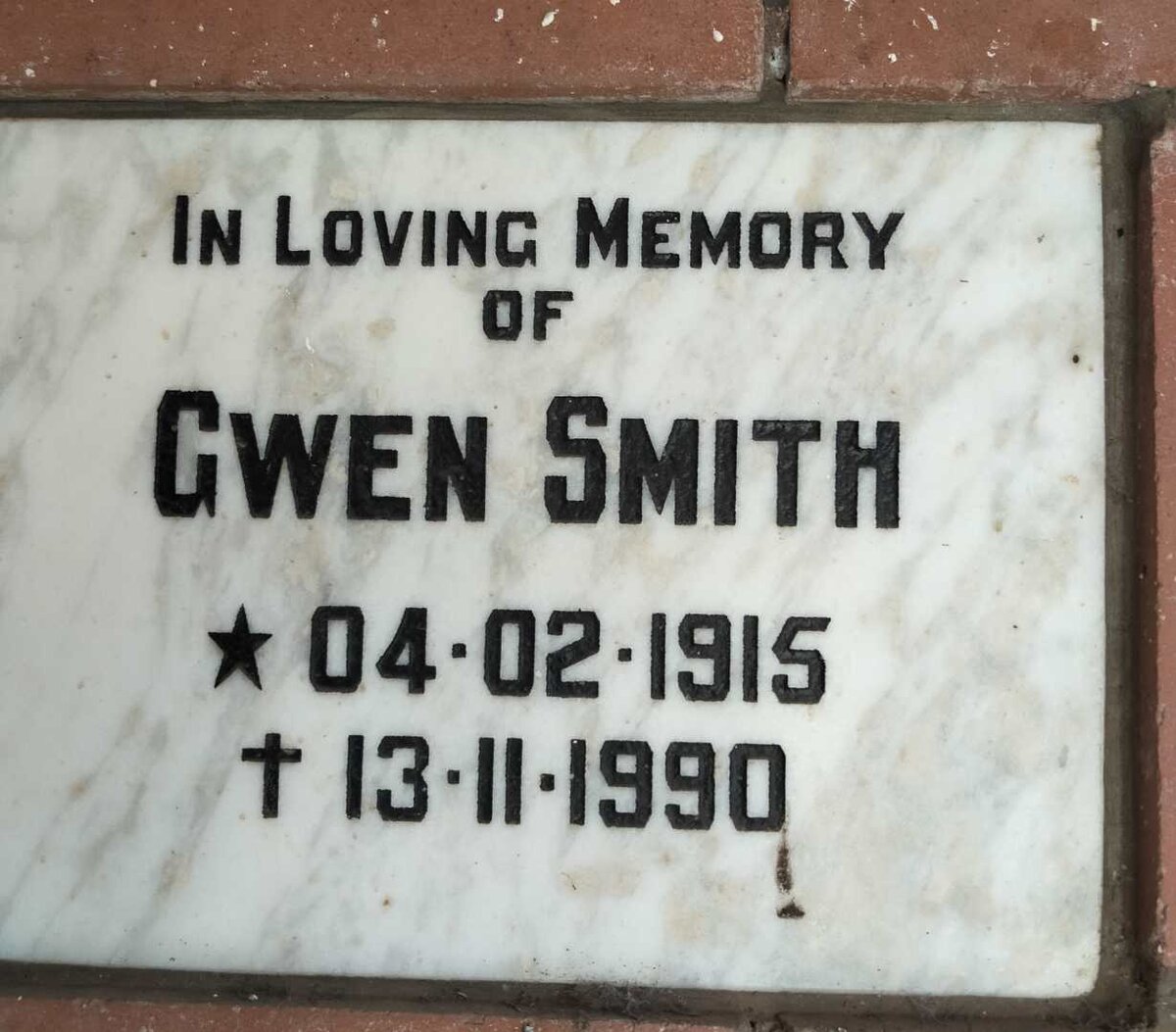 SMITH Gwen 1915-1990