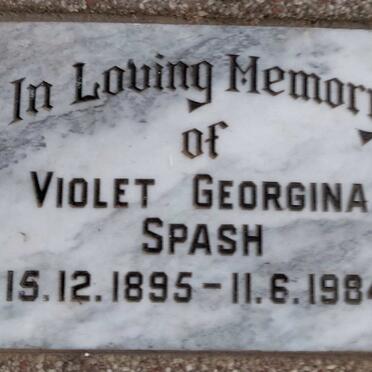 SPASH Violet Georgina 1895-1984