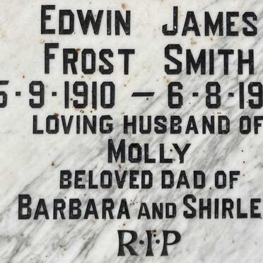 SMITH Edwin James Frost 1910-1984