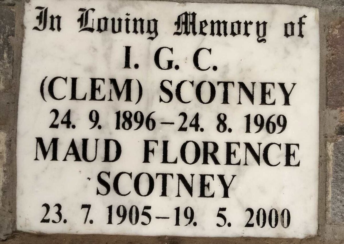 SCOTNEY I.G.C. 1896-1969 & Maud Florence 1905-2000