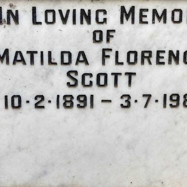 SCOTT Matilda Florence 1891-1981