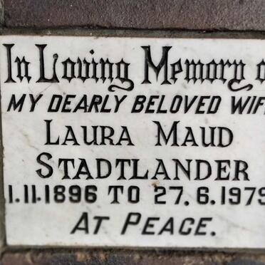 STADTLANDER Laura Maud 1896-1979