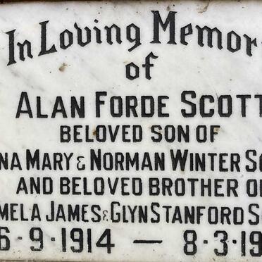 SCOTT Alan Forde 1914-1985