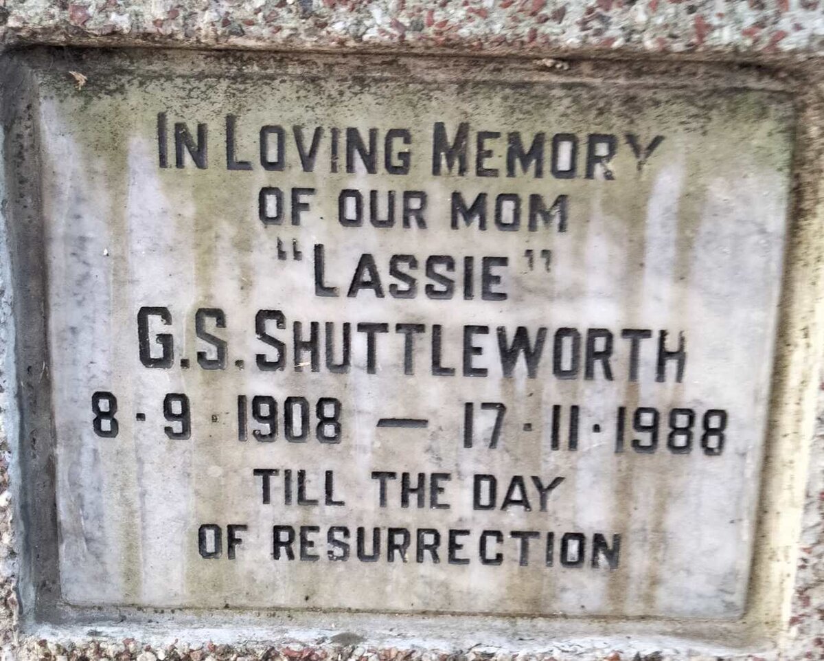 SHUTTLEWORTH G.S. 1908-1988