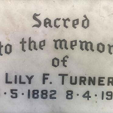 TURNER Lily F. 1882-1961