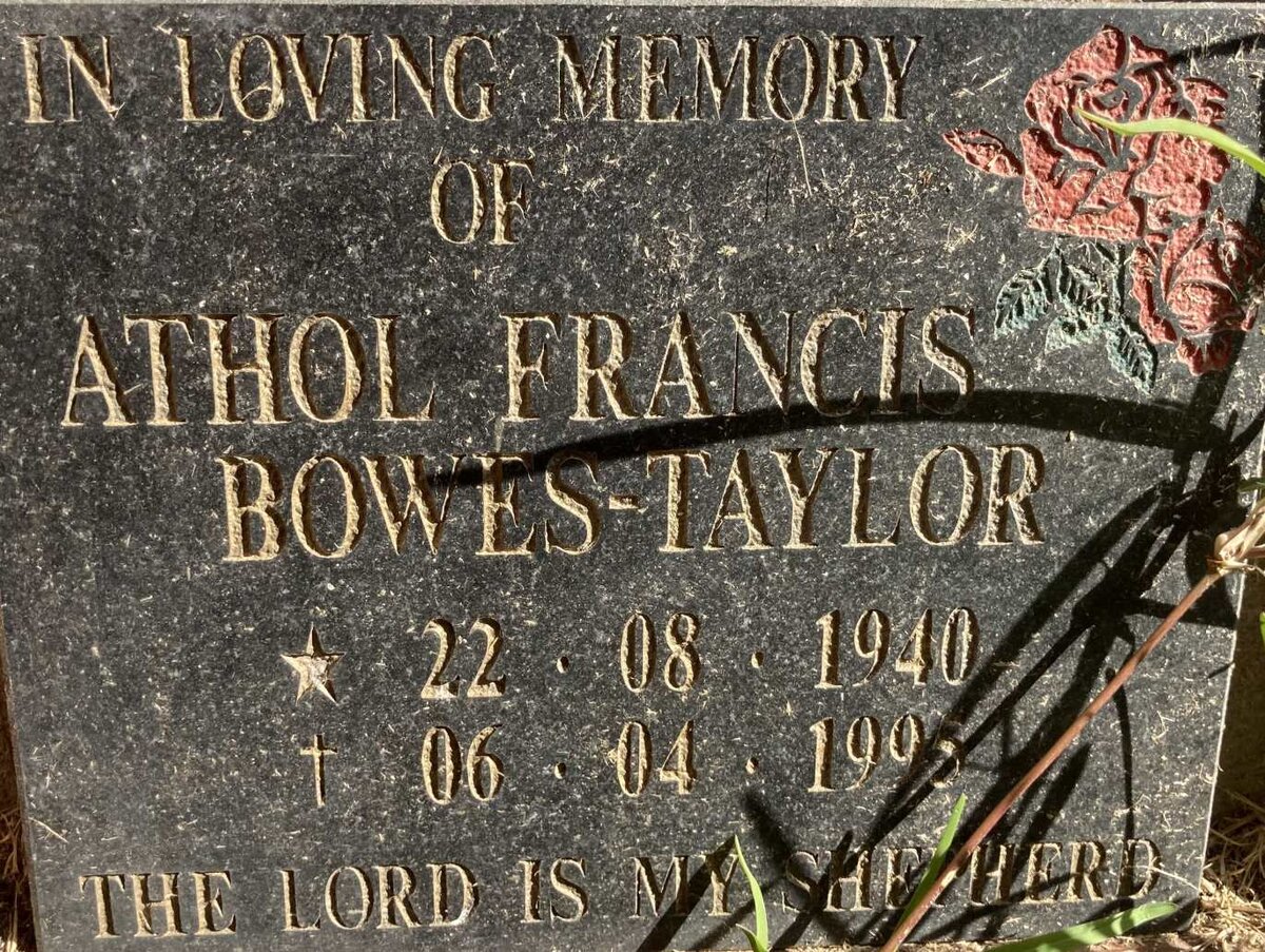 TAYLOR Athol Francis, BOWES 1940-1995