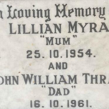 THRASH John William -1961 & Lillian Myra -1954