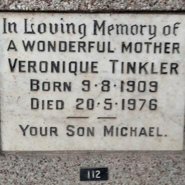 TINKLER Veronique 1909-1976