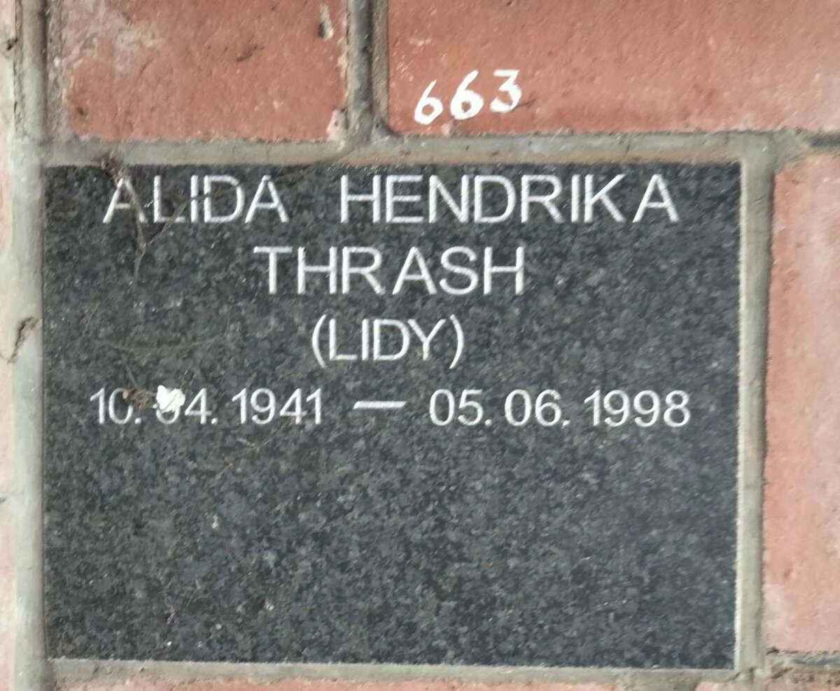 THRASH Alida Hendrika 1941-1998