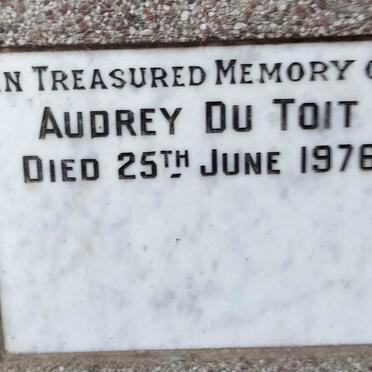 TOIT Audrey, du -1976