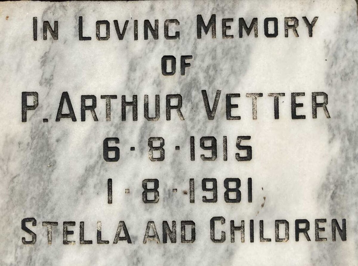 VETTER P. Arthur 1915-1981