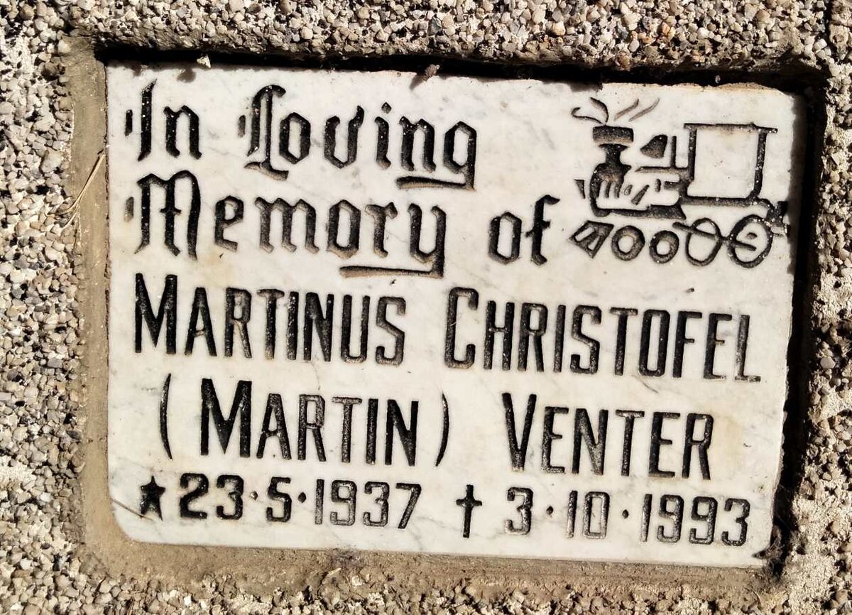 VENTER Martinus Christofel 1937-1993