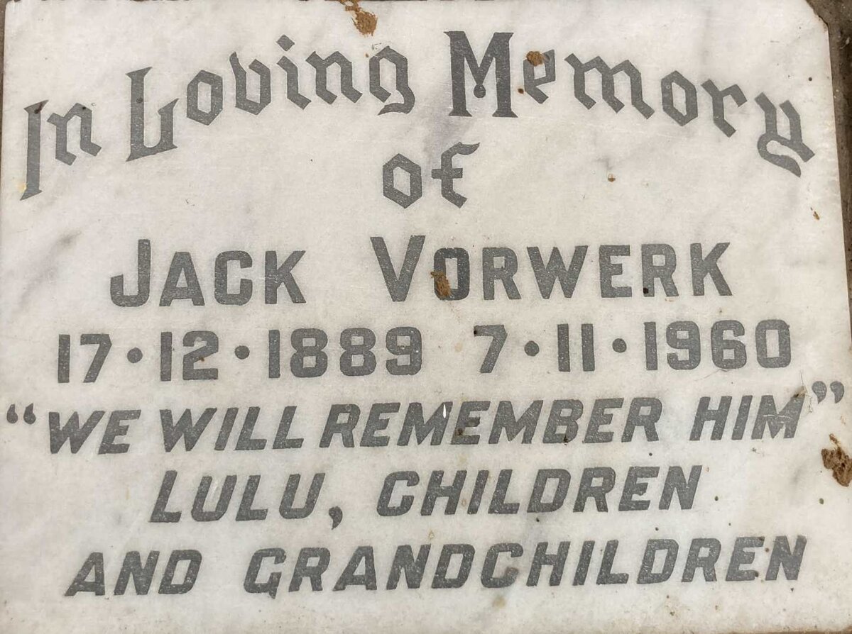 VORWERK Jack 1889-1960