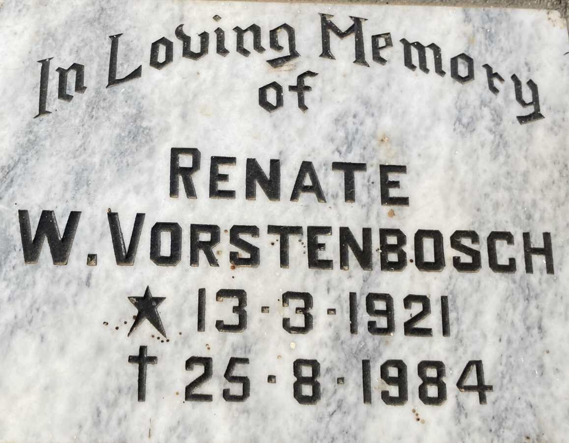 VORSTENBOSCH Renate W. 1921-1984