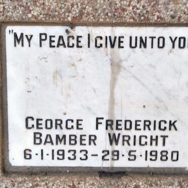 WRIGHT George Frederick Bamber 1933-1980