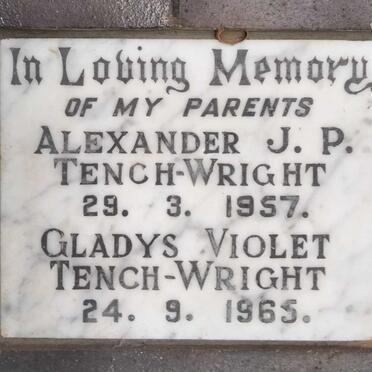 WRIGHT Alexander J.P., TENCH -1957 & Gladys Violet -1965