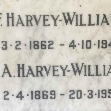 WILLIAMS F., HARVEY 1862-1942 & L.A. 1869-1956