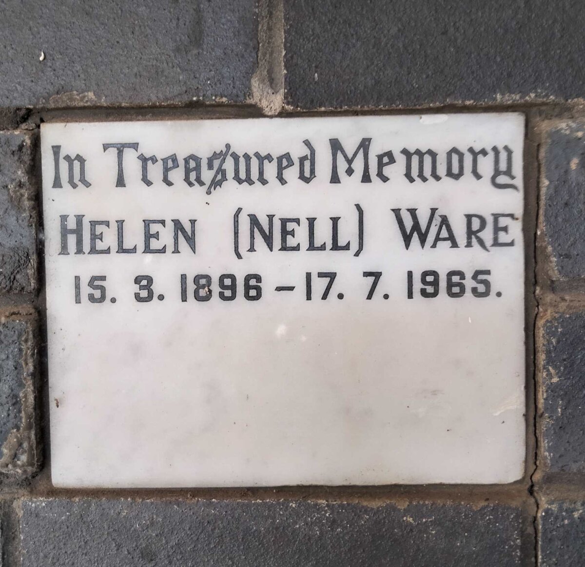WARE Helen 1896-1965