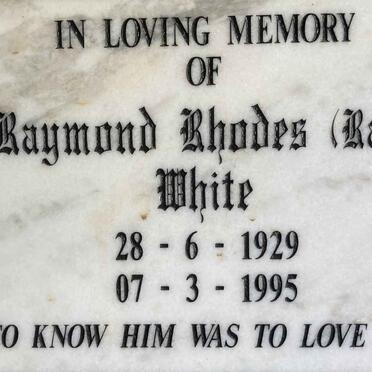 WHITE Raymond Rhodes 1929-1995