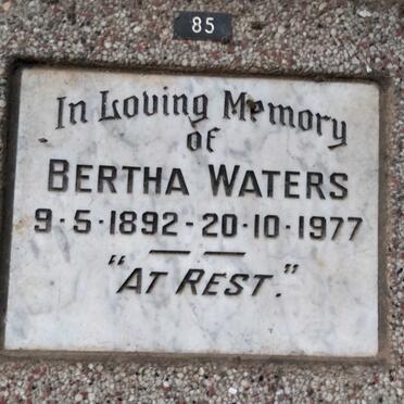 WATERS Bertha 1892-1977
